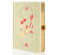 TIEFOSSI Lined Journal Notebook, Aesthetic journal for Women & Men with Koi Fish Cover, A5 Hardcover Notebook with Ribbon, Journals for Writing, Journaling, Travel, 316 Numbered Pages