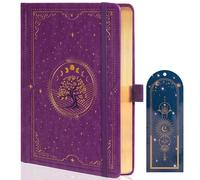 TIEFOSSI Tree of Life Journal, A5 Dotted Journal for Women Men, Dot Aesthetic Notebook with 190 Numbered Pages, Hardcover Vegan Leather Journals with Bookmark, 160 GSM Thick Paper