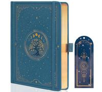 TIEFOSSI Tree of Life Journal, A5 Dotted Journal for Women Men, Dot Aesthetic Notebook with 190 Numbered Pages, Hardcover Vegan Leather Journals with Bookmark, 160 GSM Thick Paper