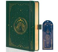 TIEFOSSI Tree of Life Journal, A5 Dotted Journal for Women Men, Dot Aesthetic Notebook with 190 Numbered Pages, Hardcover Vegan Leather Journals with Bookmark, 160 GSM Thick Paper