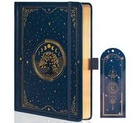 TIEFOSSI Tree of Life Journal, A5 Lined Journal for Women Men, Aesthetic Notebook with 316 Numbered Pages, Hardcover Vegan Leather Journals with Bookmark, 100 GSM Thick Paper