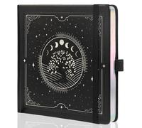 TIEFOSSI Tree of Life Journal, Square Dotted Journal for Women Men, Dot Aesthetic Notebook with 160 Numbered Pages, Hardcover Vegan Leather Journals with Bookmark, 160 GSM Thick Paper