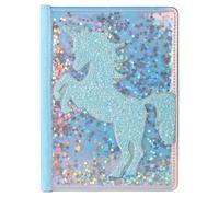 TIEFOSSI Unicorn Glitter Diary for Girls, Gift for 6 7 8 9 10-12 Year Old Girl, Fluffy Diary for Kid, A5 Lined Notebook for Writing Drawing, Cute Unicorn journal for Girls