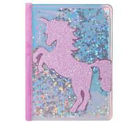 TIEFOSSI Unicorn Glitter Diary for Girls, Gift for 6 7 8 9 10-12 Year Old Girl, Fluffy Diary for Kid, A5 Lined Notebook for Writing Drawing, Cute Unicorn journal for Girls