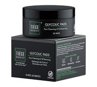 Tiege Hanley Glycolic Acid Pads for Men, 1-Pack - Exfoliating Face Cleansing Pads for Forehead, Nose & Cheeks - Men's Daily Skin Care Facial Wipes.18.5% Acid Complex (Glycolic, Salicylic & Lactic)