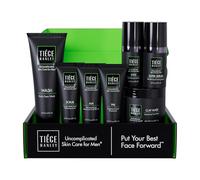 Tiege Hanley Mens Skin Care Set, Revitalization Skin Care Routine for Men (System Level 4) - Men's Skincare Set for Fine Lines Includes Face Wash, Scrub, Moisturizer, Eye Cream, Face Serum, Clay Mask