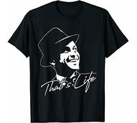 TIEGUAN Limited That's Life Essential Distressed Love Frank Art Sinatra Love Tshirt Black Black S