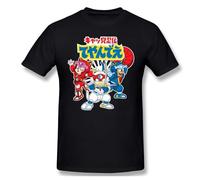 TIEGUAN Samurai-Pizza-Cats-T-Shirt-Streetwear-Big-Size-Cotton-Short-Sleeve-Custom-Tshirt-Men Black BlackL