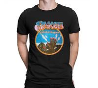 TIEGUAN Saxon-Power-The-Glory-Hip-Hop-Tshirt-British-Metal-Band-Casual-T-Shirt Black BlackL