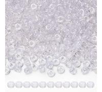 Tiehuoxia 1300PCS Pony Beads for Bracelet Making, Colorful Kandi Beads for Hair Braids, Crafting, Necklace and DIY Projects (Transparent White)