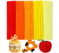 Tiehuoxia 200 PCS Pipe Cleaners, 5 Colors Pipe Cleaners for Crafts, Arts and Crafts Supplies for DIY, Decorations (Orange)