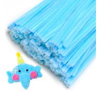 Tiehuoxia 200 PCS Pipe Cleaners, Blue Pipe Cleaners for Crafts, Arts and Crafts Supplies for DIY, Decorations