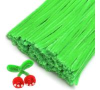 Tiehuoxia 200 PCS Pipe Cleaners, Bright Green Pipe Cleaners for Crafts, Arts and Crafts Supplies for DIY, Decorations