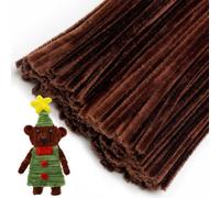 Tiehuoxia 200 PCS Pipe Cleaners, Brown Pipe Cleaners for Crafts, Arts and Crafts Supplies for DIY, Decorations