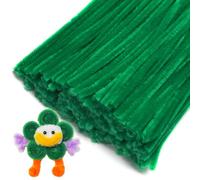 Tiehuoxia 200 PCS Pipe Cleaners, Green Pipe Cleaners for Crafts, Arts and Crafts Supplies for DIY, Decorations