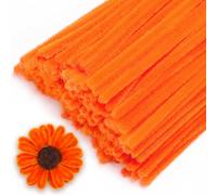 Tiehuoxia 200 PCS Pipe Cleaners, Orange Pipe Cleaners for Crafts, Arts and Crafts Supplies for DIY, Decorations