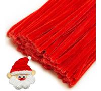 Tiehuoxia 200 PCS Pipe Cleaners, Red Pipe Cleaners for Crafts, Arts and Crafts Supplies for DIY, Decorations