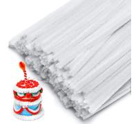 Tiehuoxia 200 PCS Pipe Cleaners, White Pipe Cleaners for Crafts, Arts and Crafts Supplies for DIY, Decorations