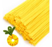 Tiehuoxia 200 PCS Pipe Cleaners, Yellow Pipe Cleaners for Crafts, Arts and Crafts Supplies for DIY, Decorations