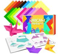 Tiehuoxia Origami Paper, 20 Colors Double Sided Origami, 220 Sheets Origami Paper Set with Guide Instruction, Origami Kit for Crafts, Arts