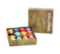 Tiekerbilir Regulation 2-1/4" 57.2mm Pool Balls Set, 16 Piece Premium Crystal Resin Billiard Balls Complete with Cue Ball & Eight Ball for Standard Pool Tables (Multicolor)
