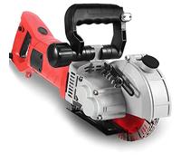TIEKJOT Electric Wall Groove Cutting Machine Chaser Concrete Cutter 110 V 4800 W for Brick Grooving Slotting With 5 Pcs 5 Inch Saw Blades Power Masonry Saw Infrared Sighting and Dustproof