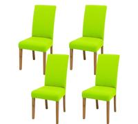 Tielag Chair Covers for Dining Chairs 4 PCS, Dining Chair Slipcovers, Seat Covers for Dining Chairs, Removable Washable Dining Chair Covers, Chair Cover for Room,Hotel,Kitchen,Wedding Party, Green-A