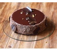 TIELO Clear Reusable Acrylic Cake Board - Ganaching Disc Plate Food Safe Easy Clean Long Lasting Perspex Acrylic 5mm (10 Inch)