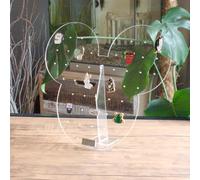 TIELO Mickey Mouse Shape Disney Inspired Enamel Pin Badges Holder Display Organiser Board Freestanding Brooch (Clear)