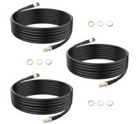 TIENFOKOTA 3PCS RG58 SMA Male to SMA Female Extension Cable 3M | 50 Ohm Low Loss Pure Copper Coax Jumper, Weatherproof Indoor Outdoor Antenna Extension for Ham Radio,WiFi Signal Booster