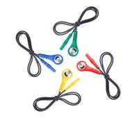 TIENFOKOTA 4PCS Electrode Lead Wires,Converting 3.5mm Female Connectors to 2mm Pin Connectors,Compatible with TENS and EMS Devices, Containing 4 Colours. 0.5m/1.64ft