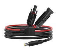 TIENFOKOTA Solar Connector Cable to DC 6.5mmx3.0mm, 16AWG Pure Copper for Solar Panels, Generators & Portable Power Stations, IP65 Waterproof, 47.6 Inch