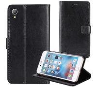 TienJueShi Black Book Stand Retro Business Flip Leather Protector Phone Case For Caterpillar Cat S52 5.65 inch Cover Etui Wallet