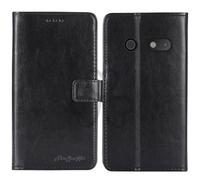 TienJueShi Black Book Stand Retro Business Flip Leather Protector Phone Case For TTfone TT240 2.4 inch Cover Etui Wallet