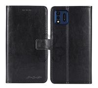 TienJueShi Black Book Stand Retro Flip Leather Protector Phone TPU Silicone Case For IMO Q5 2022 5.5 inch Gel Cover Etui Wallet