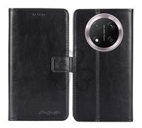 TienJueShi Black Book Stand Retro Flip Leather Protector Phone TPU Silicone Case Gel Cover Etui Wallet For Honor Magic7 Lite X9c 5G 6.78 inch