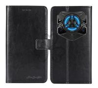 TienJueShi Black Book Stand Retro Flip Leather Protector Phone TPU Silicone Case Gel Cover Etui Wallet For DOOGEE Blade 20 Play 6.6 inch