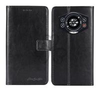 TienJueShi Black Book Stand Retro Flip Leather Protector Phone TPU Silicone Case Gel Cover Etui Wallet For DOOGEE S Cyber 6.58 inch