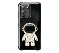 TienJueShi Black TPU Silicone Etui Skin Phone Case Cover Astronaut 3D Pattern Ring Kickstand Shockproof Skin For Blackview Fort 5 Ultra 6.78 inch