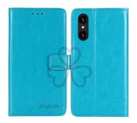 TienJueShi Blue Book Stand Retro Business Flip Leather Protector Phone Case Cover Etui Wallet For Logicom Aero 6.5 inch