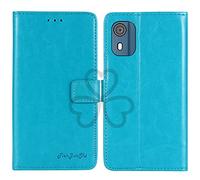 TienJueShi Blue Book Stand Retro Flip Leather Protector Phone TPU Silicone Case For Nokia Co2 5.45 inch Gel Cover Etui Wallet
