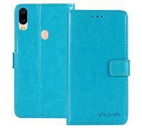 TienJueShi Blue Book Stand Retro Flip Leather Protector Phone TPU Silicone Case For Umidigi A3X 5.5 inch Gel Cover Etui Wallet