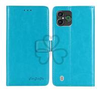 TienJueShi Blue Book Stand Retro Flip Leather Protector Phone TPU Silicone Case Gel Cover Etui Wallet For Doro Aurora A30 A31 6.1 inch
