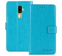 TienJueShi Blue Book-Style Flip Leather Protector Case Cover Skin Etui Wallet For Nuu g3 5.7 inch