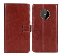 TienJueShi Brown Book Stand Retro Flip Leather Protector Phone TPU Silicone Case For Gigaset GX6 Pro 6.6 inch Gel Cover Etui Wallet