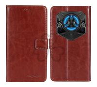 TienJueShi Brown Book Stand Retro Flip Leather Protector Phone TPU Silicone Case Gel Cover Etui Wallet For DOOGEE Blade 20 Play 6.6 inch