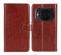 TienJueShi Brown Book Stand Retro Flip Leather Protector Phone TPU Silicone Case Gel Cover Etui Wallet For Blackview bv6200 plus 6.56 inch
