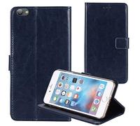 TienJueShi Dark Blue Book Stand Premium Retro Business Flip Leather Protector TPU Silicone Phone Case For vivo Y69 5.5 inch Cover Etui Wallet