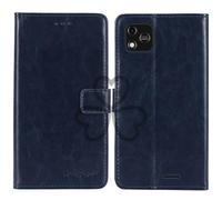 TienJueShi Dark Blue Book Stand Retro Business Flip Leather Protector Phone Case For IMO Q2 Pro 4 inch Cover Etui Wallet