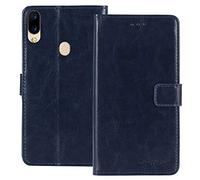 TienJueShi Dark Blue Book Stand Retro Business Flip Leather Protector Phone Case For NUU X6 5.71 inch Cover Etui Wallet